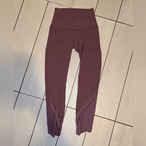 Lululemon, High Rise, Burgundy Leggings, Women's Size: 2 ; RN#1060259 ; CA#35801